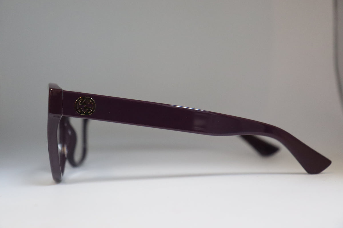 Gucci GG1340O burgundy eyeglasses, side view
