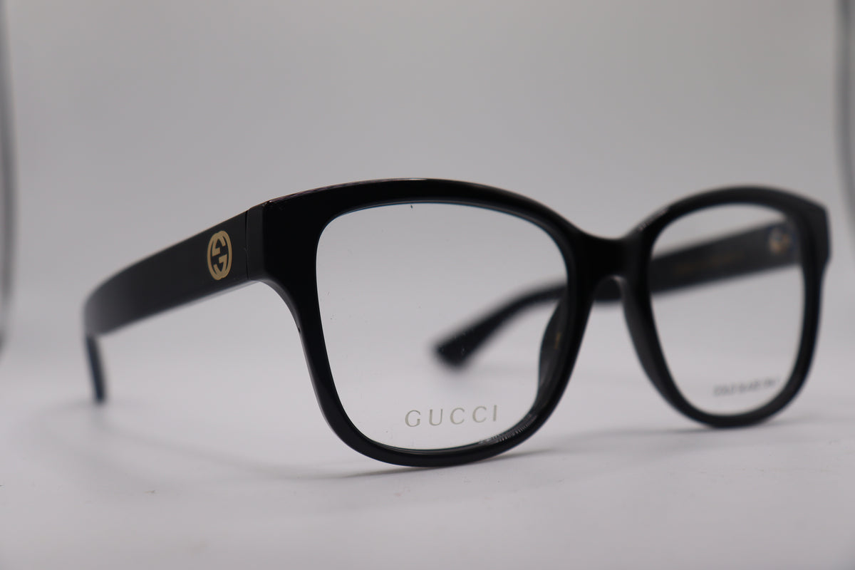 Gucci GG1340O black eyeglasses, temple detail
