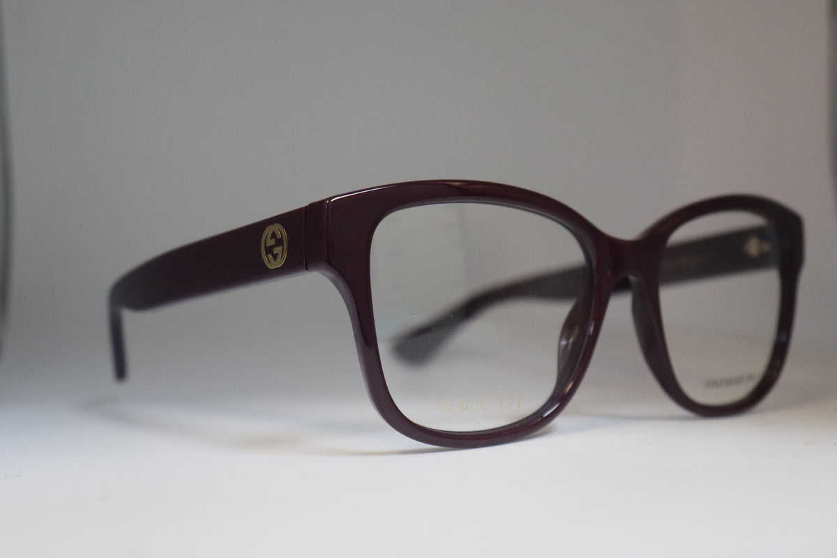 Gucci GG1340O burgundy eyeglasses, front angle